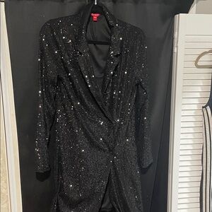 Black Sequin Blazer